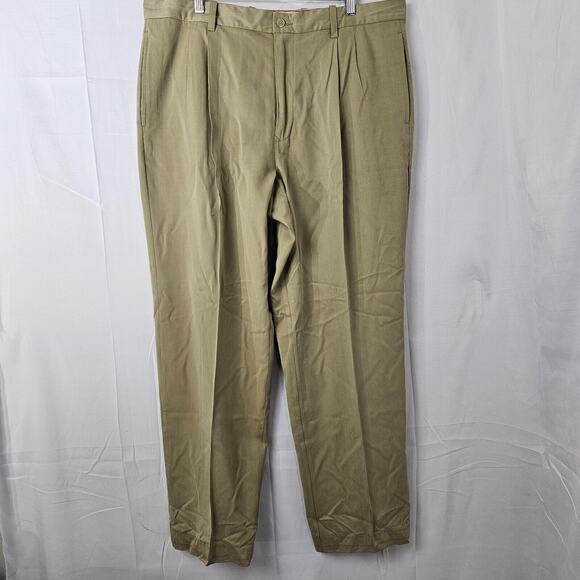 Tommy Bahama Relax Mens Silk Pleated Straight Pants Size 38 X 30 Casual Trousers - Picture 1 of 11